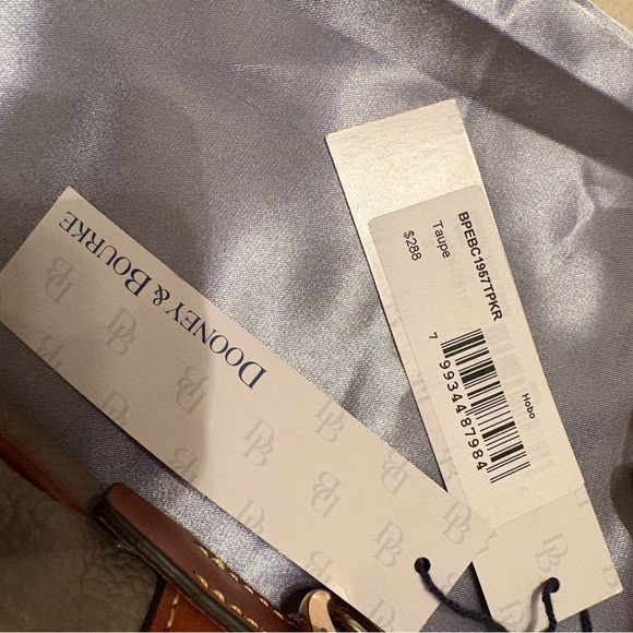 Dooney & Bourke Tan and Brown Leather Shoulder Bag - Picture 2 of 13